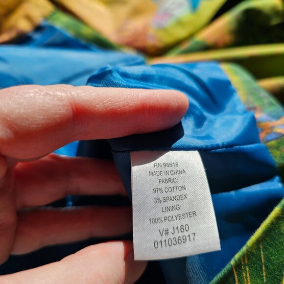 Coldwater Creek multicolor blazer or cardigan, size W18, pockets - Picture 8 of 9